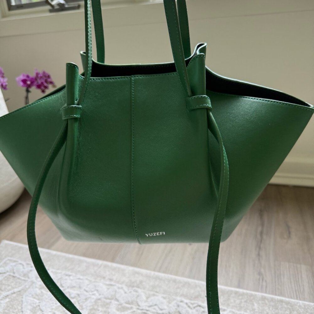 Yuzefi Green Smooth Leather Mochi - Picture 3 of 4